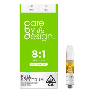 8:1 Vape Cartridge, 1 gram Care By Design Vape Cartridge