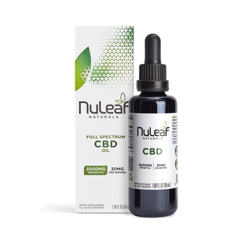 NuLeaf Naturals, Hemp CBD Oil, Full Spectrum, 1.69fl oz, 3000mg CBD