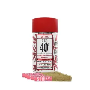 STIIIZY 40's Infused Pre-Rolls - Strawberry Cough (S)