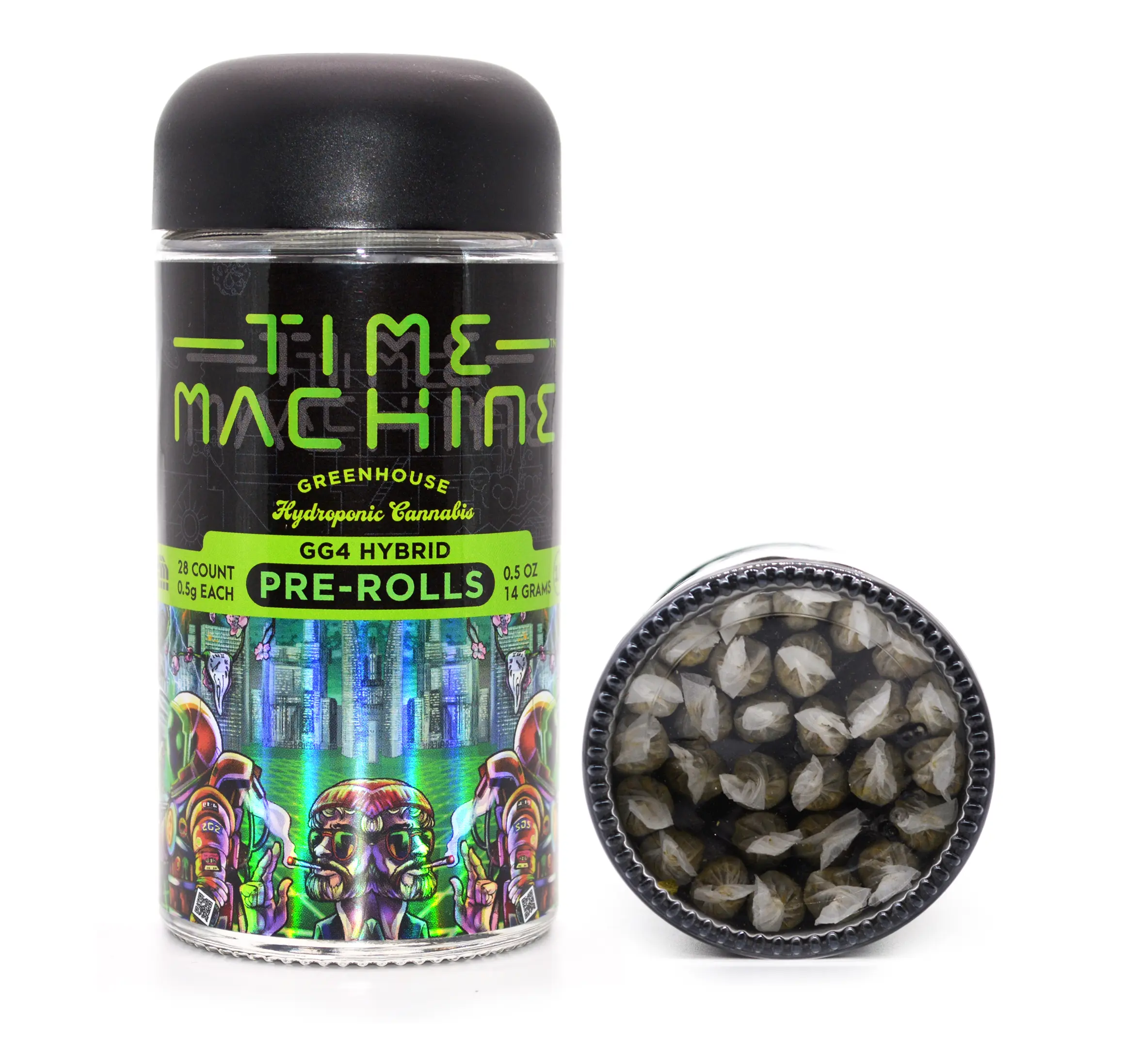 TIME MACHINE | Kush Mints Prerolls – 28 Pack 14g (0.5g Each)